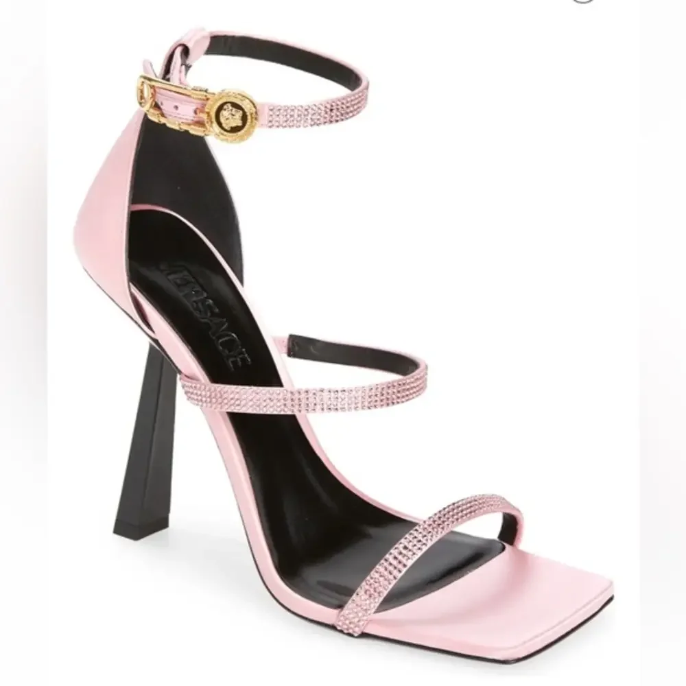 Versace Crystal Embellished ankle strap sandal size 35EU - Picture 1 of 17